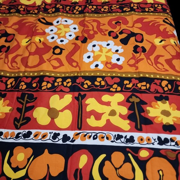 Vintage 1973 Marimekko Original Fabric Piece 50" x 80" Home Decor Sewing - Picture 3 of 4